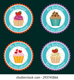 birthday invitation design, vector illustration eps10 graphic 