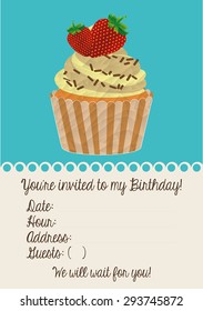 birthday invitation design, vector illustration eps10 graphic 