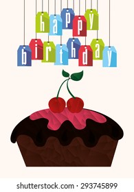 birthday invitation design, vector illustration eps10 graphic 