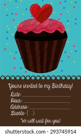 birthday invitation design, vector illustration eps10 graphic 