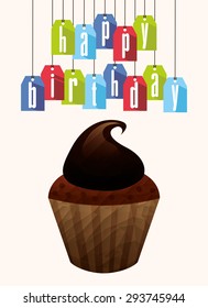 birthday invitation design, vector illustration eps10 graphic 