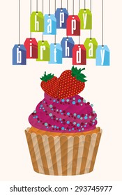 birthday invitation design, vector illustration eps10 graphic 