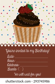 birthday invitation design, vector illustration eps10 graphic 