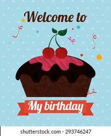 birthday invitation design, vector illustration eps10 graphic 