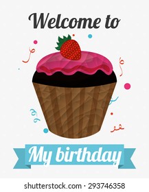 birthday invitation design, vector illustration eps10 graphic 