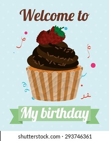 birthday invitation design, vector illustration eps10 graphic 