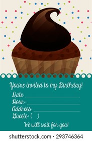 birthday invitation design, vector illustration eps10 graphic 