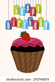 birthday invitation design, vector illustration eps10 graphic 