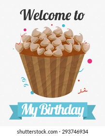 birthday invitation design, vector illustration eps10 graphic 