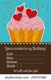 birthday invitation design, vector illustration eps10 graphic 