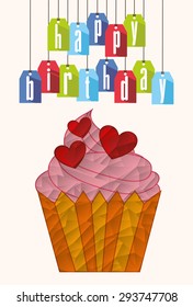 birthday invitation design, vector illustration eps10 graphic 