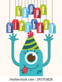 birthday invitation design, vector illustration eps10 graphic 