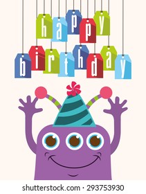birthday invitation design, vector illustration eps10 graphic 