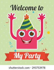 birthday invitation design, vector illustration eps10 graphic 
