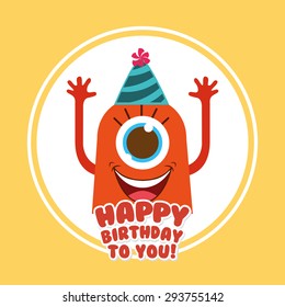 birthday invitation design, vector illustration eps10 graphic 