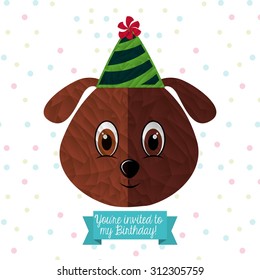 birthday invitation design, vector illustration eps10 graphic 