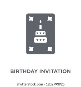 Birthday invitation icon. Birthday invitation design concept from Birthday and Party collection. Simple element vector illustration on white background.