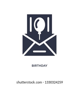 birthday invitation icon. Simple element illustration from birthday party and wedding concept. birthday invitation editable symbol design on white background. Can be use for web and mobile.