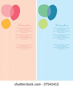 Birthday Invitation Panels