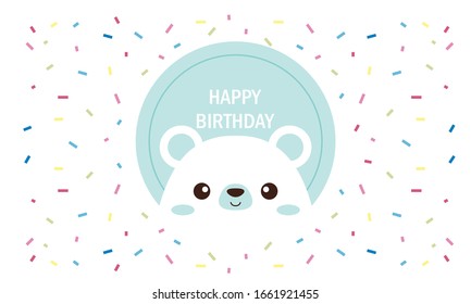Birthday invitation template, birthday card in flat style