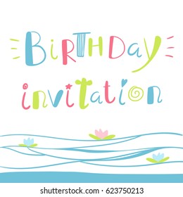 Birthday invitation vector  card 