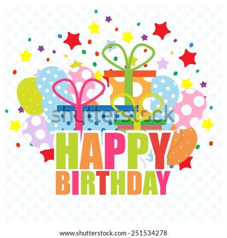 Birthday Invitation. vector illustration