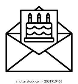 Birthday Invite icon vector image. Can also be used for web apps, mobile apps and print media.
