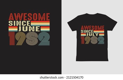 Birthday June And July 1982 Design.