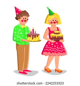 birthday kid vector. party, fun happy, cute holiday, celebration greeting, event card, cheerful friends birthday kid character. people flat cartoon illustration