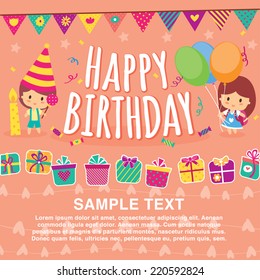 birthday kids layout design