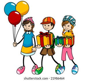 Birthday Kids - Vector