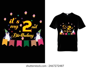 Birthday lettering Creative typography t-shirt design