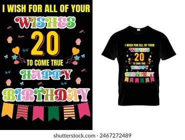 Birthday lettering Creative typography t-shirt design
