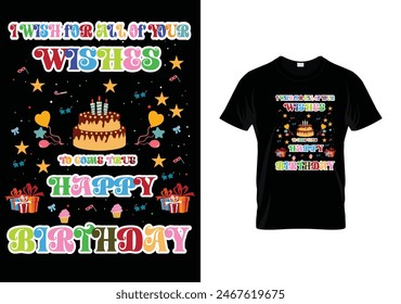 Birthday lettering Creative typography t-shirt design