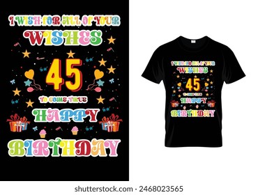 Birthday lettering Creative typography t-shirt design
