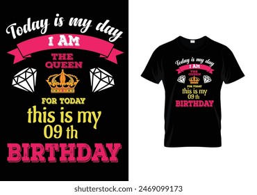 Birthday lettering Creative typography t-shirt design