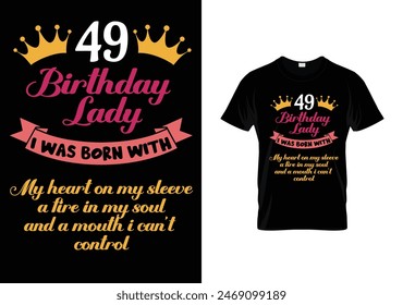 Birthday lettering Creative typography t-shirt design
