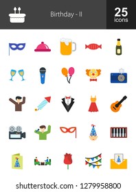Birthday Line Icons