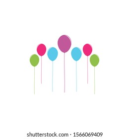 Birthday logo template vector icon design