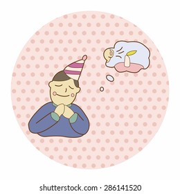 birthday make a wish theme elements vector,eps