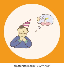 birthday make a wish theme elements vector,eps