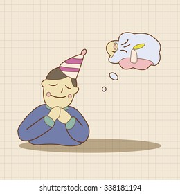 birthday make a wish theme elements vector,eps