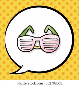 birthday mask doodle, speech bubble