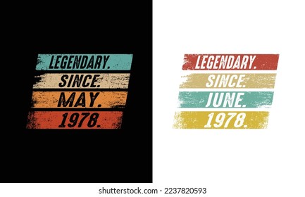 Birthday May and June-1978 shirt.45th Birthday Gift Design.