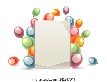 Birthday message baloons