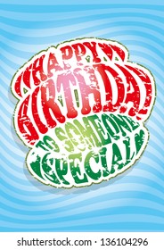 birthday message on the typography - To someone special