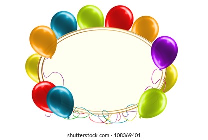 Birthday Message Plaque with Balloons