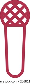 Birthday microphone, illustration, vector, on a white background.
