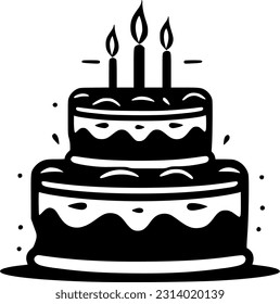 Birthday - Minimalist and Flat Logo - Vector illustration