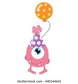 Birthday monster vector illustration
